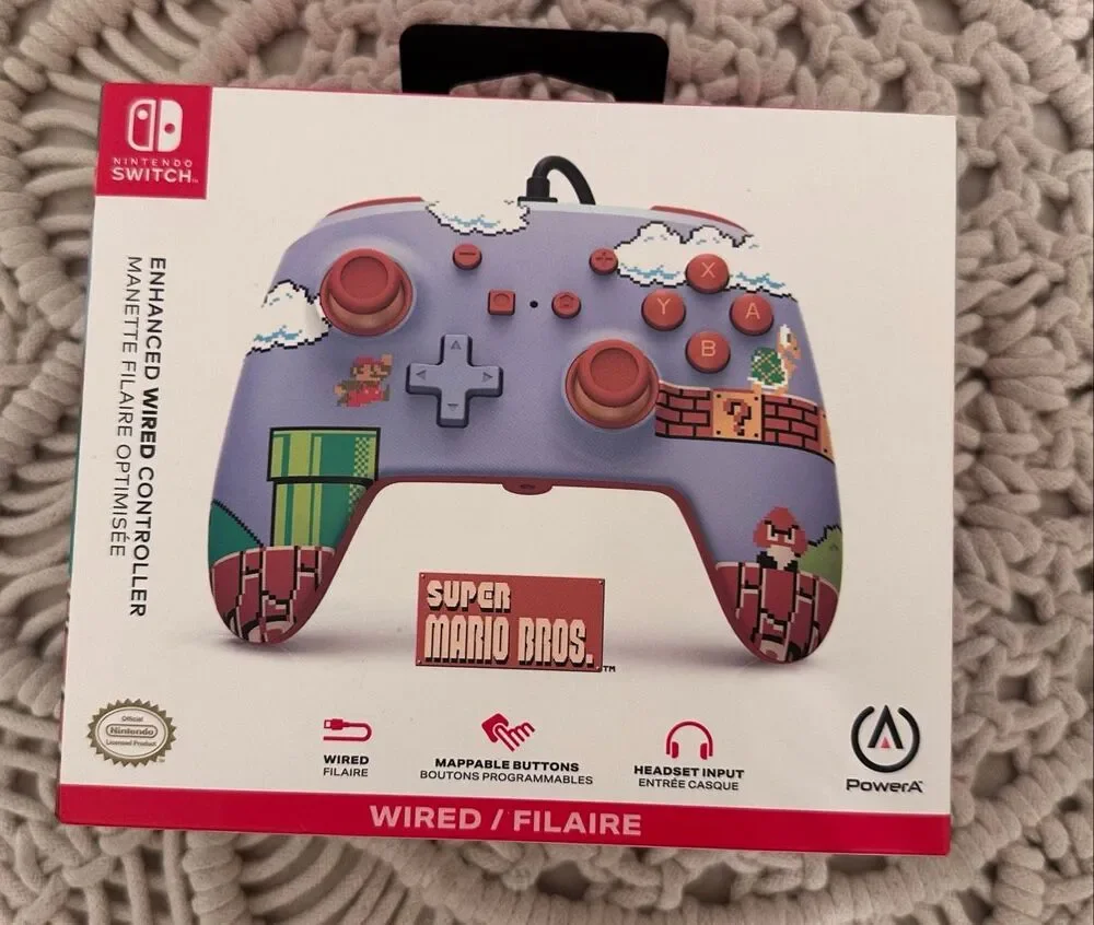 Super Mario Bros Fans Wired Controller New in Box